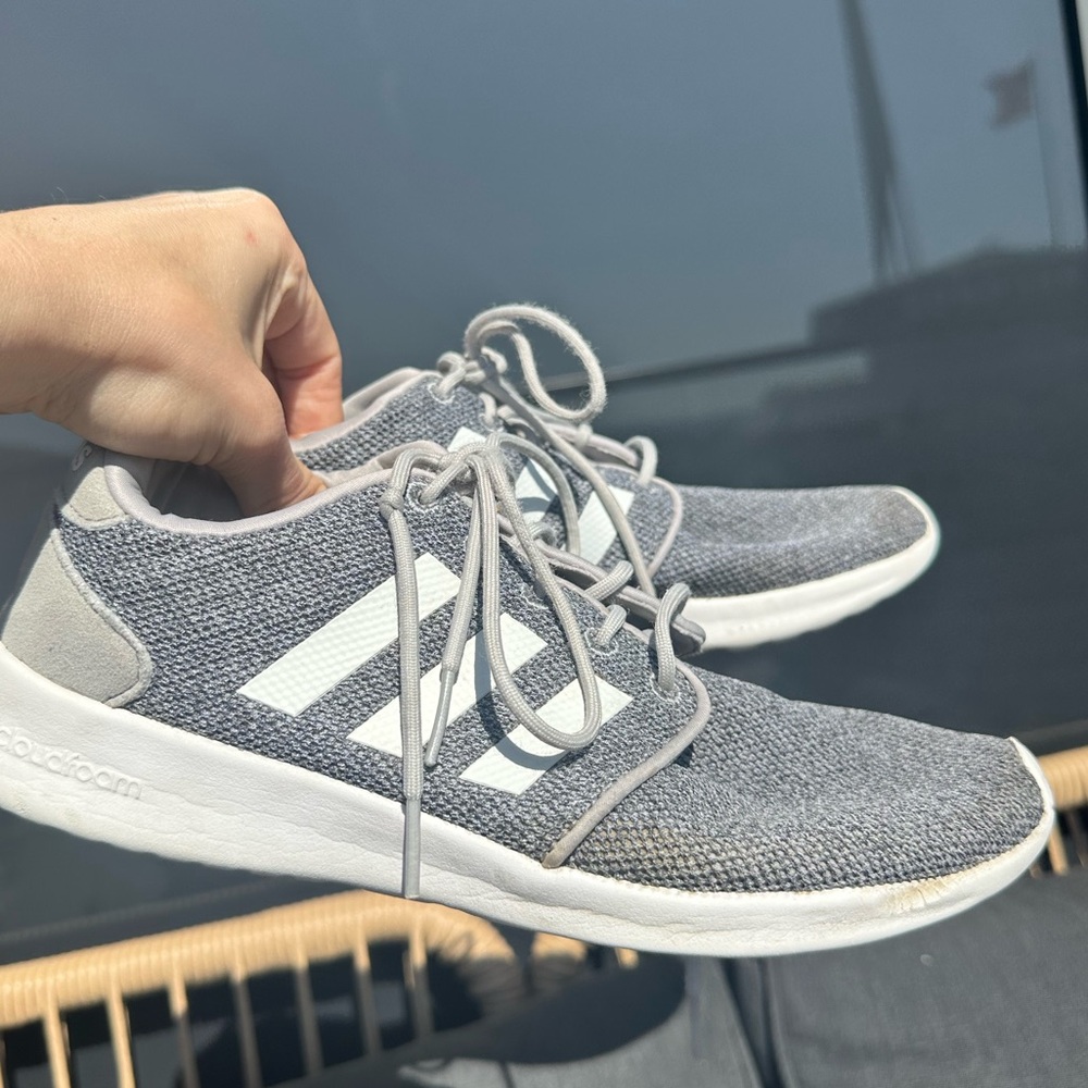 Grey Adidas Women’s Sneakers- Cloudfoam